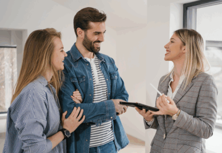 A couple buying a house