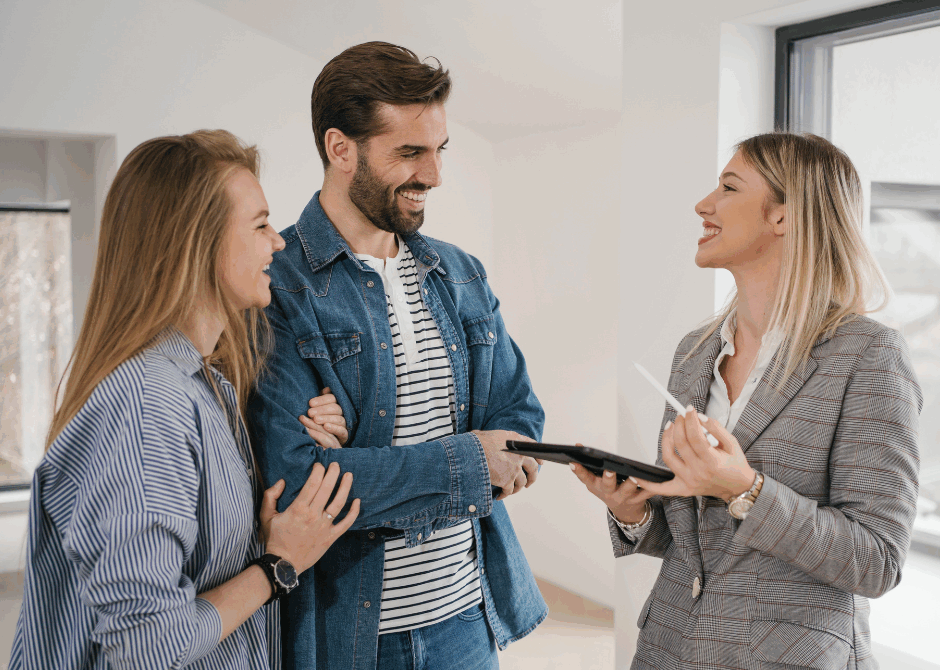 A couple buying a house