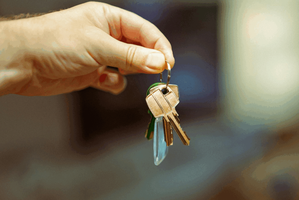 Handing over house keys