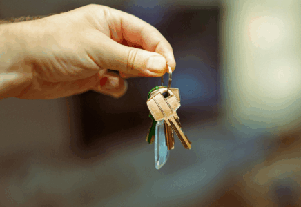 Handing over house keys